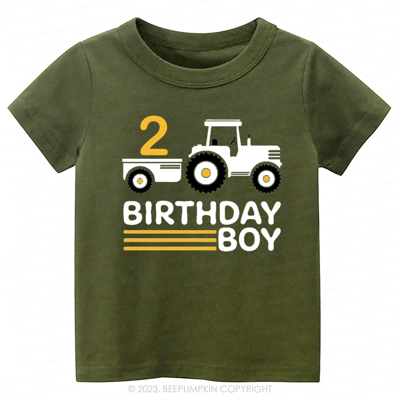 Boy Birthday Tractor -Toddler Tees