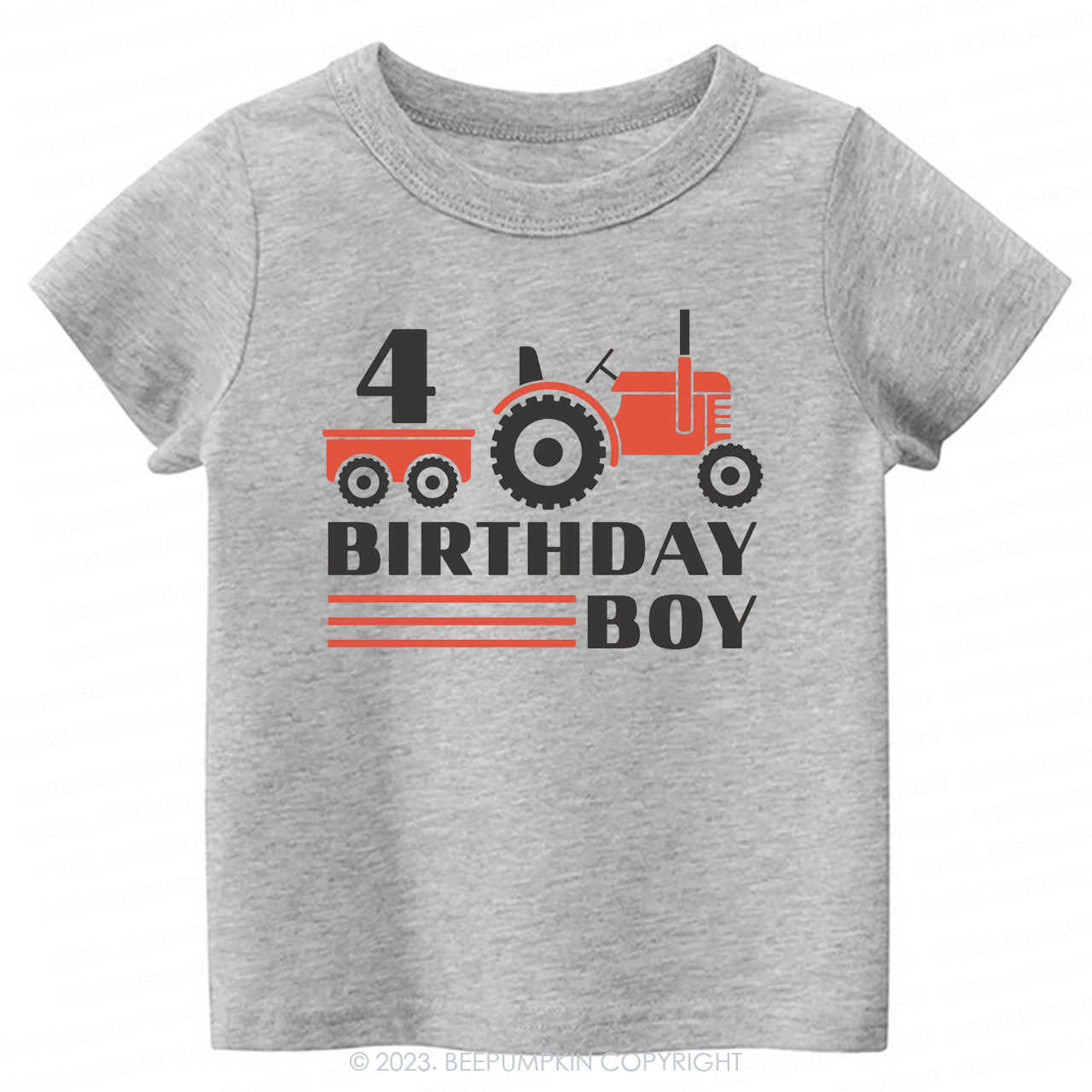 Boy Birthday Tractor -Toddler Tees