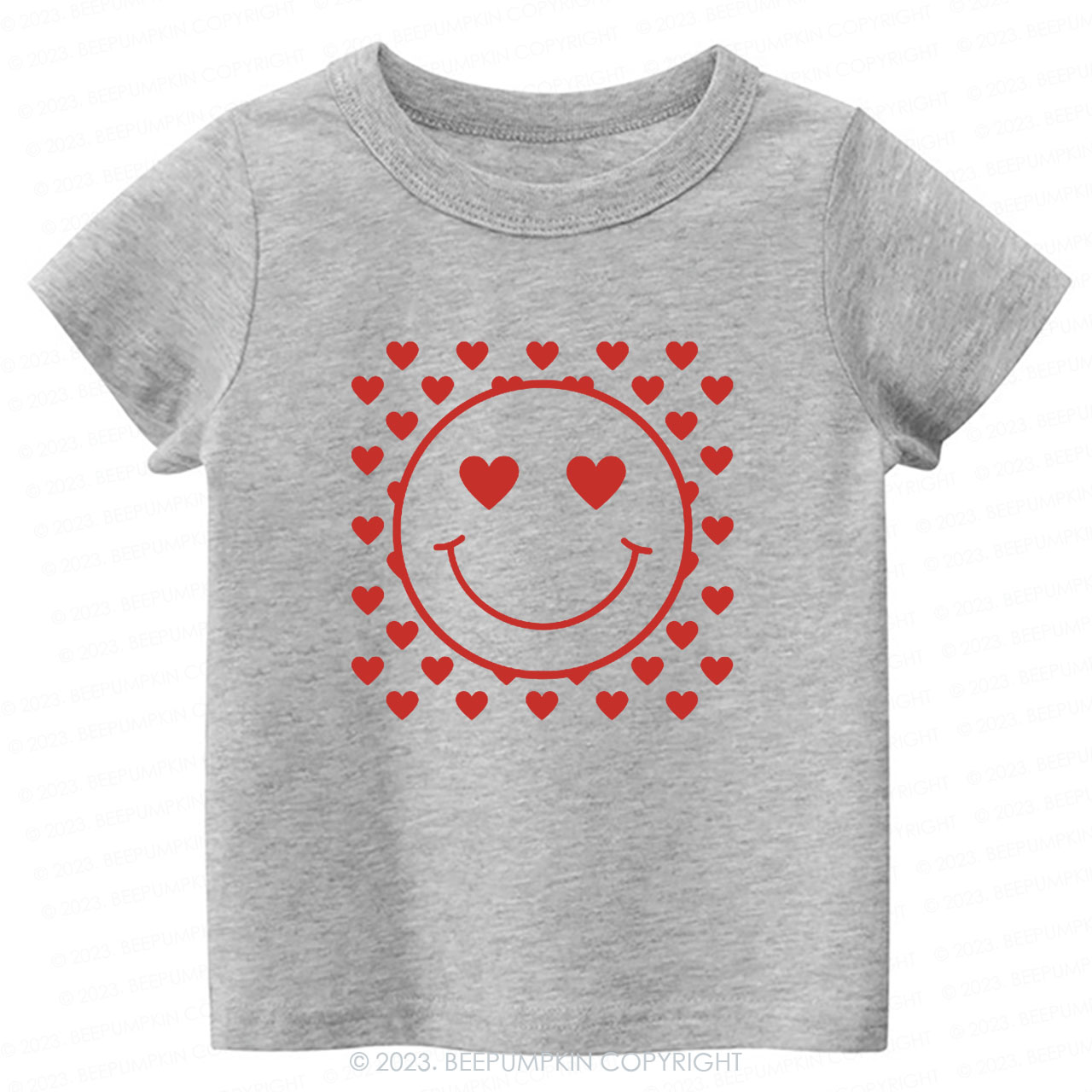 Love Smile Face Valentines Day Kids Tees