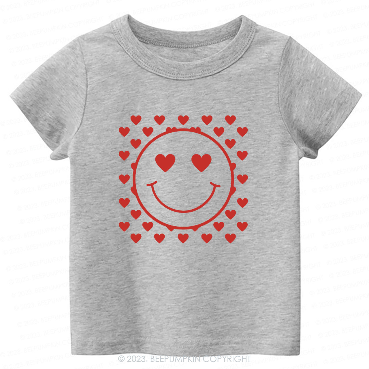 Love Smile Face Valentines Day Kids Tees