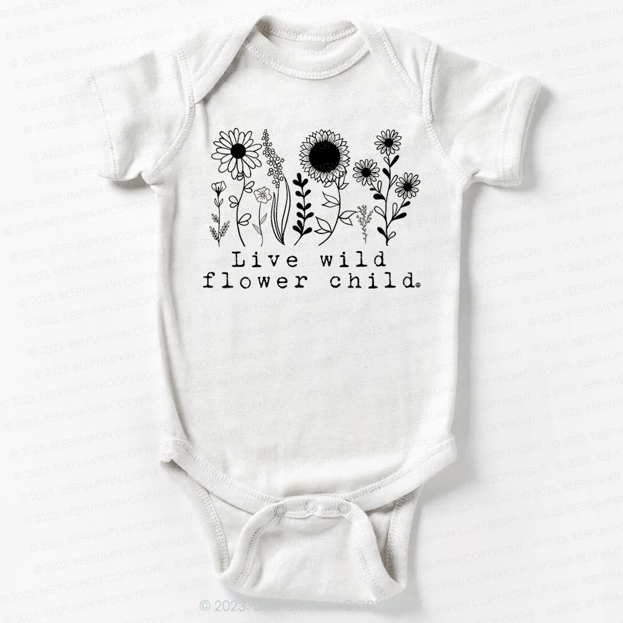 Live Wild Flower Bodysuit For Baby