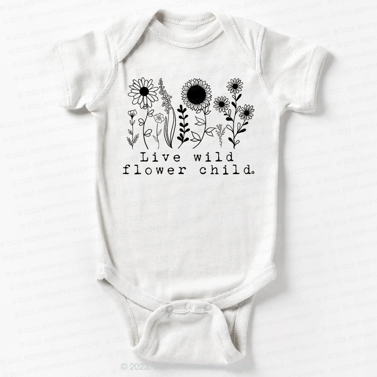 Live Wild Flower Bodysuit For Baby
