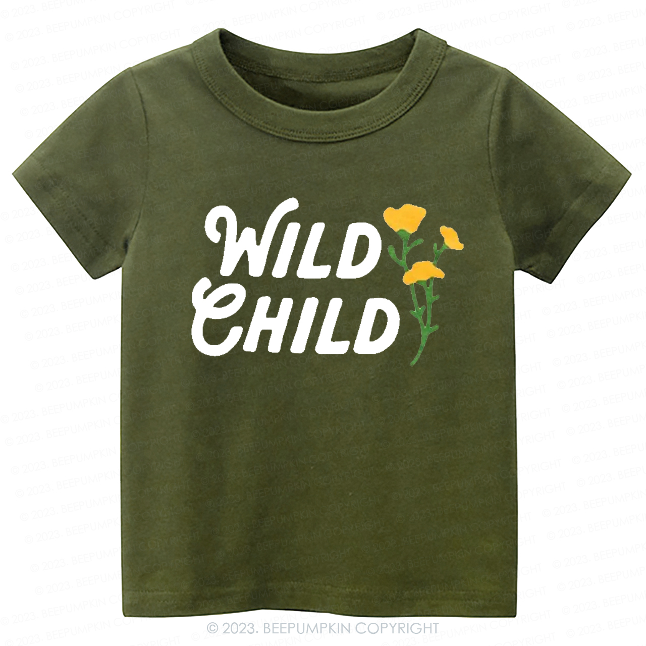 Wild Child Yellow Flowers -Toddler Tees