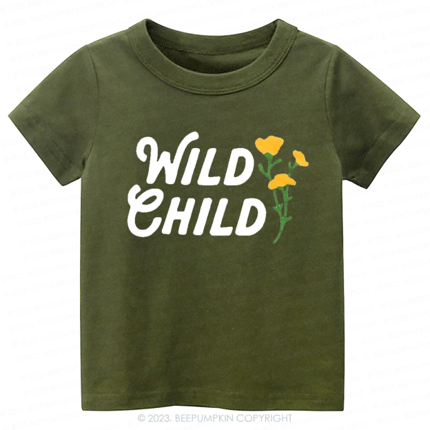 Wild Child Yellow Flowers -Toddler Tees