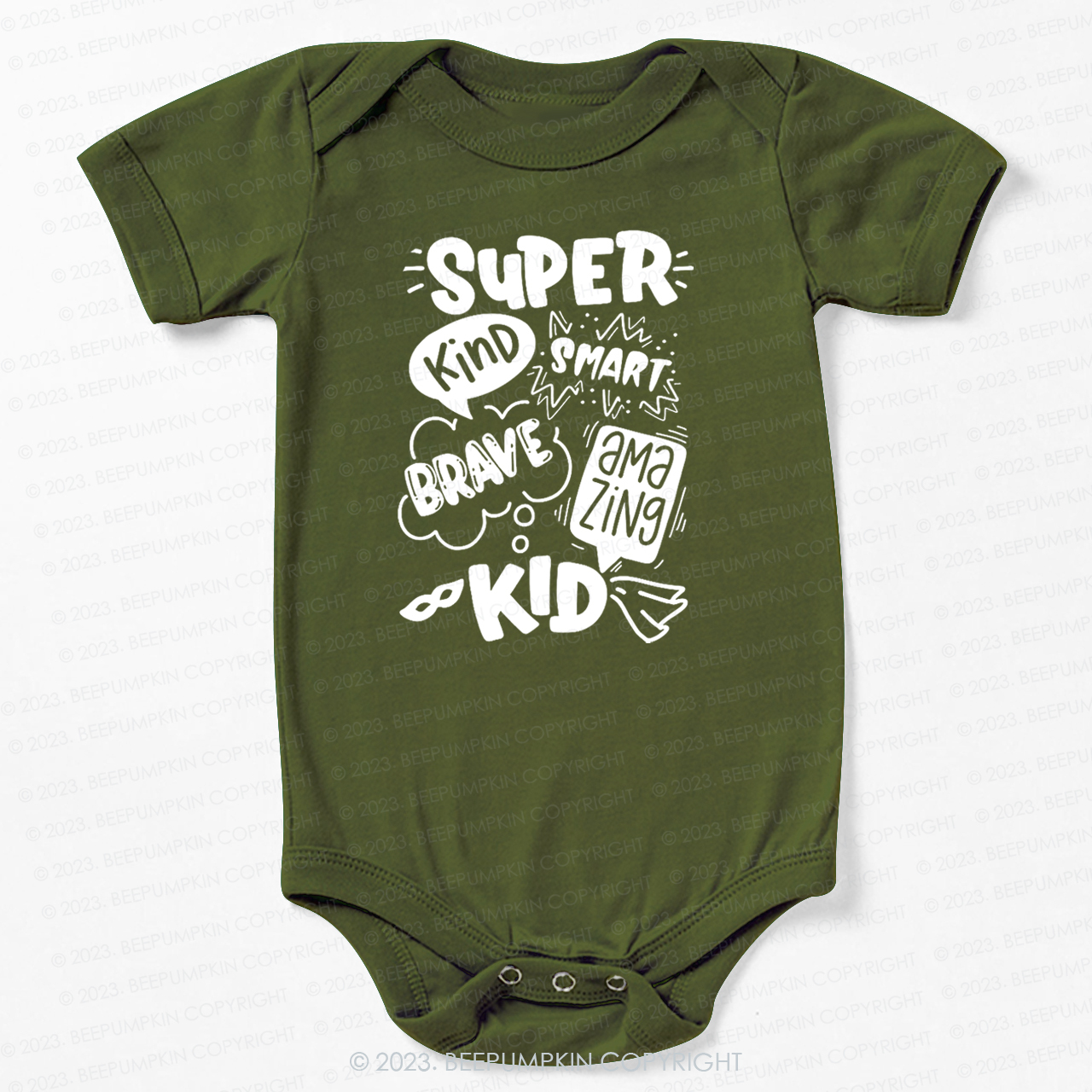 Super Hero Brave Kind Smart Bodysuit For Baby