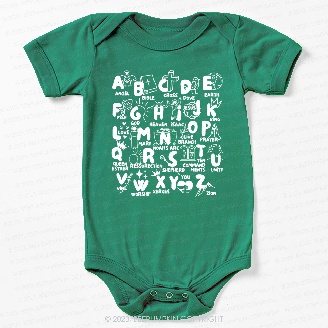 Biblical Alphabet Cut File Bodysuit For Baby