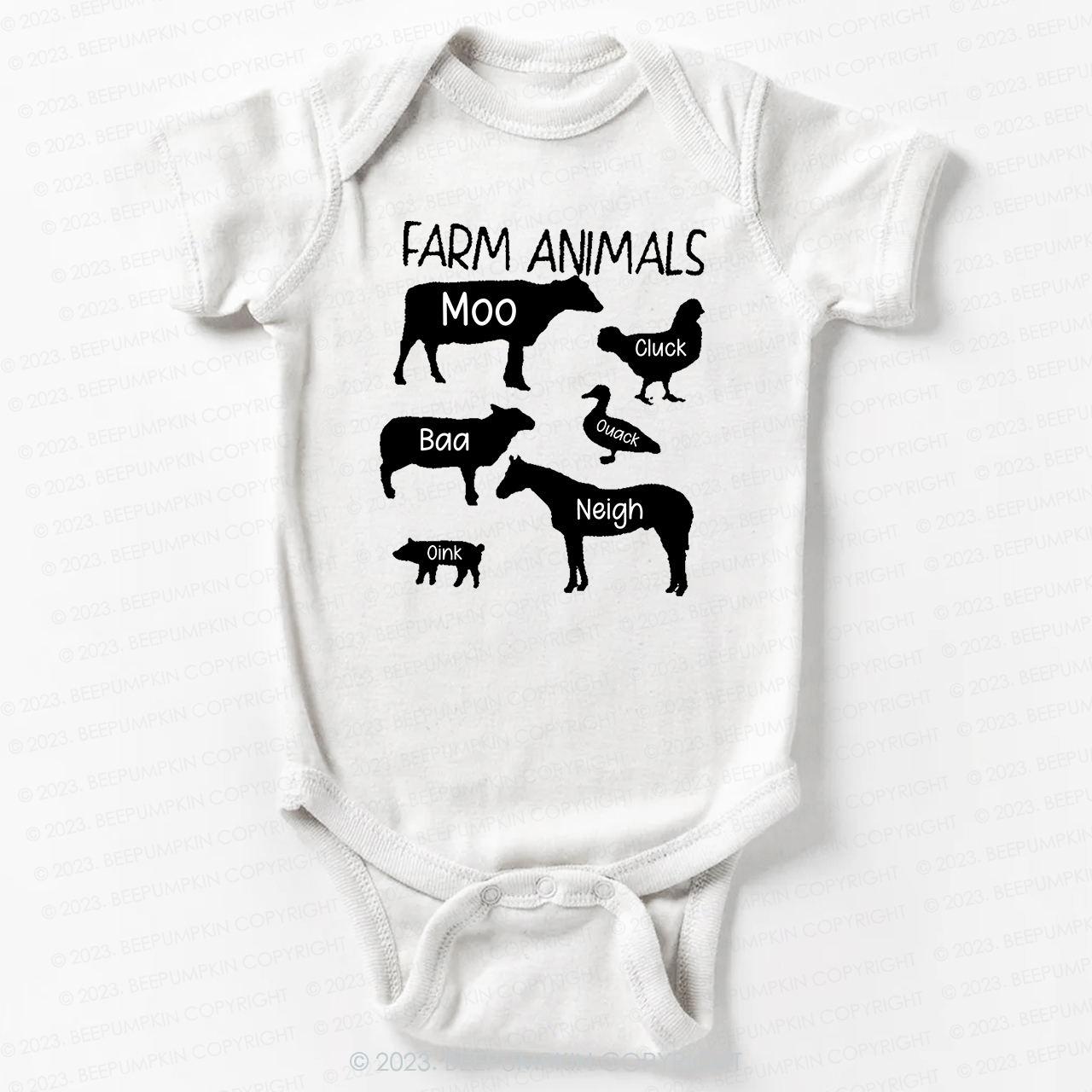 Funny Farm Animal Sounds Bodysuit For Baby
