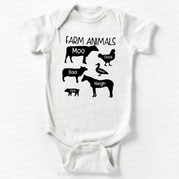 Funny Farm Animal Sounds Bodysuit For Baby