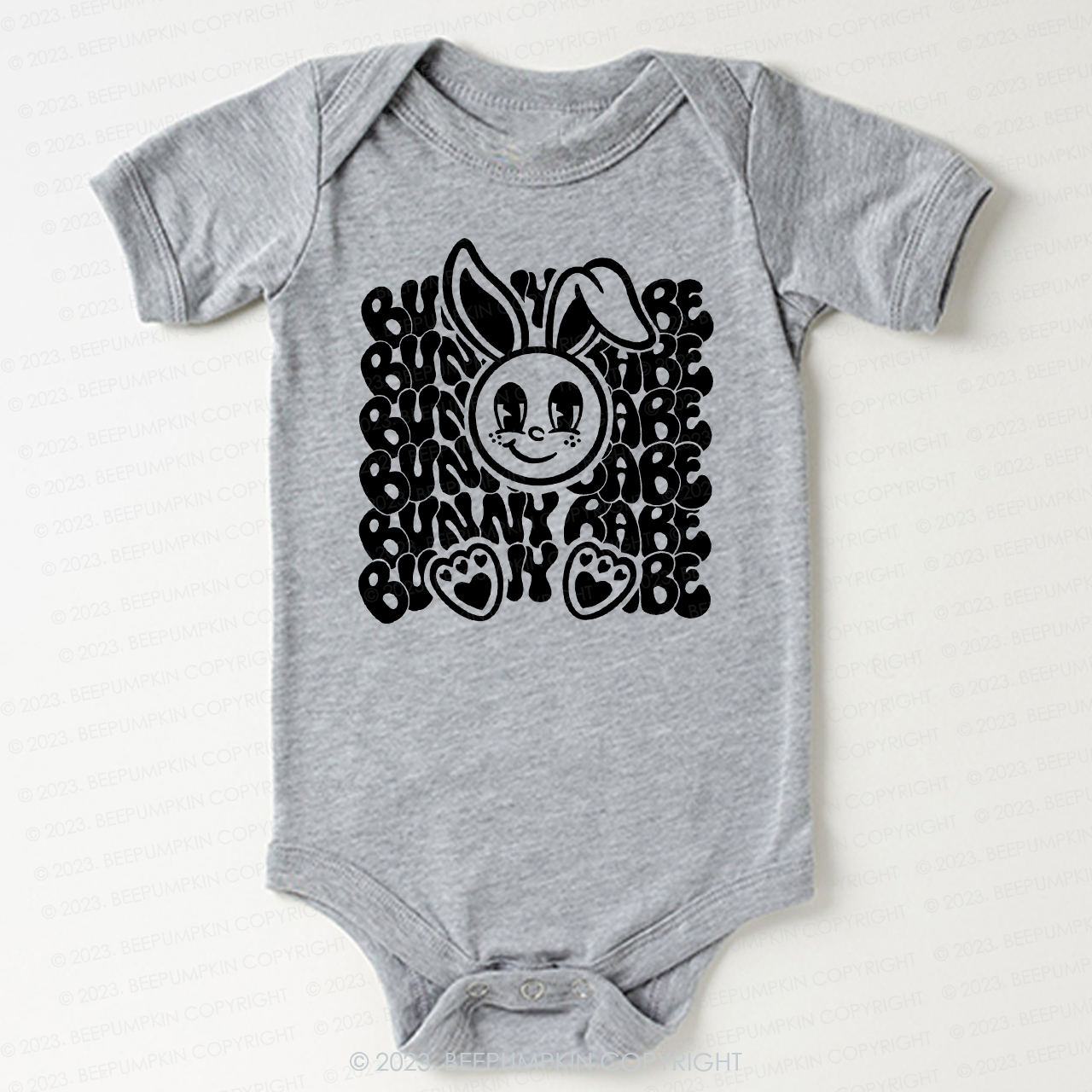 Big Eyes Bunny Babe Easter Bodysuit For Baby