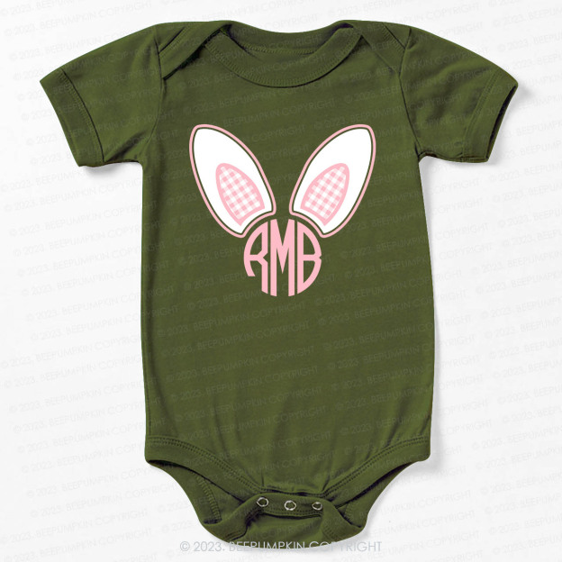 Monogrammed Bunny Easter Bodysuit For Baby