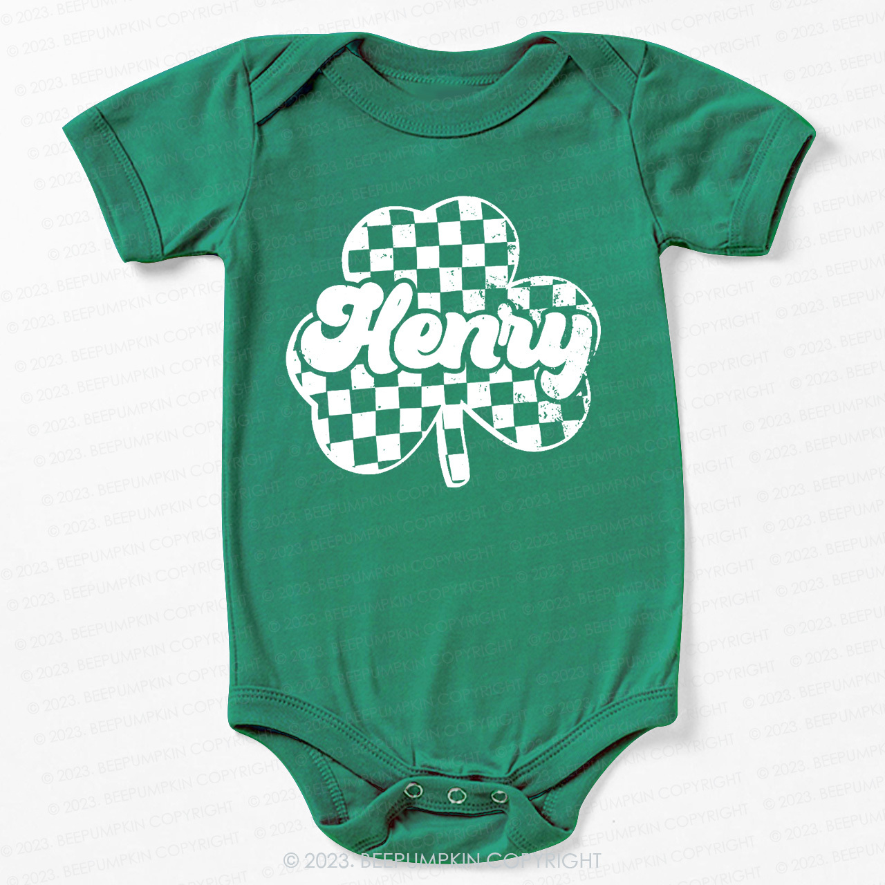 Clover Leaf with Name St.Patricks Day Bodysuit For Baby Sale-Beepumpkin™