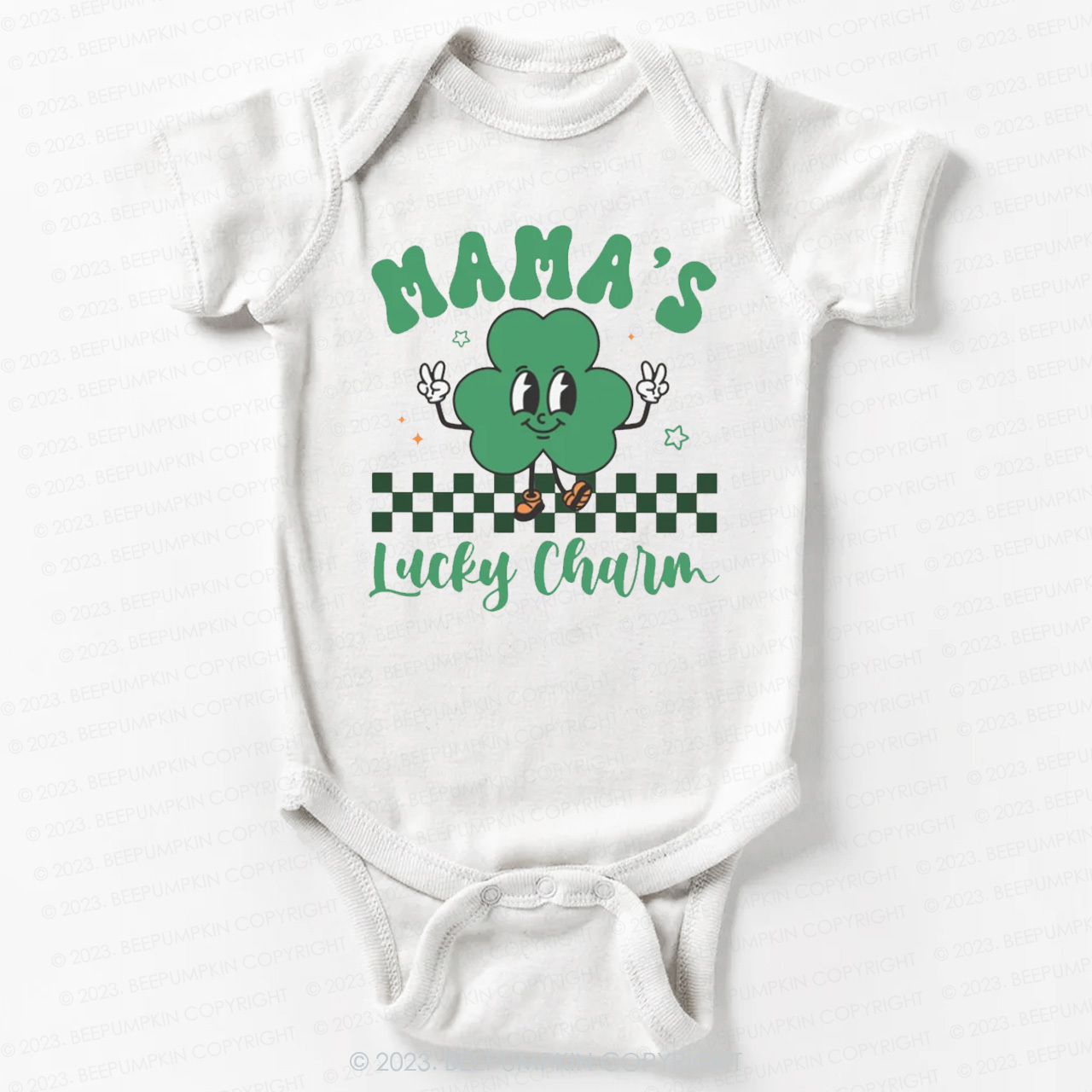 Mama's Lucky Charm St.Patricks Day Bodysuit For Baby