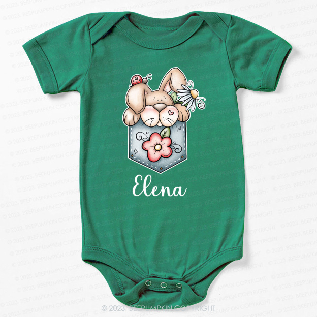 Pocket Bunny Hoppy Easter Bodysuit For Baby