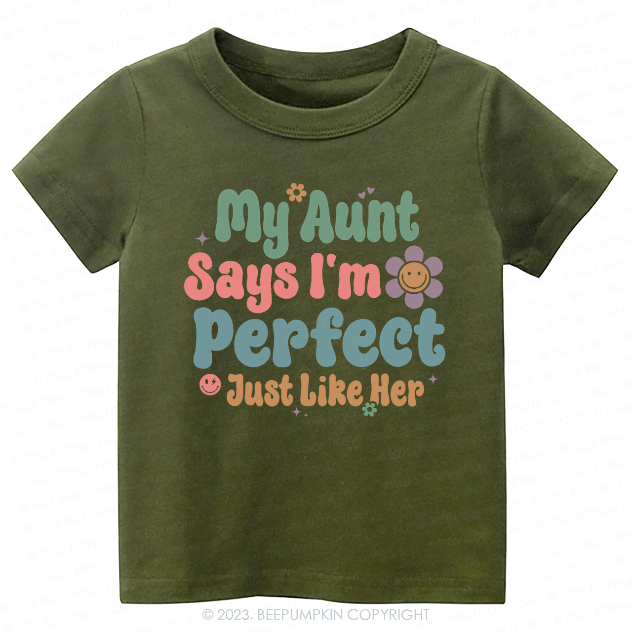 My Aunt Says I'm Perfect Just Like Her -Toddler Tees