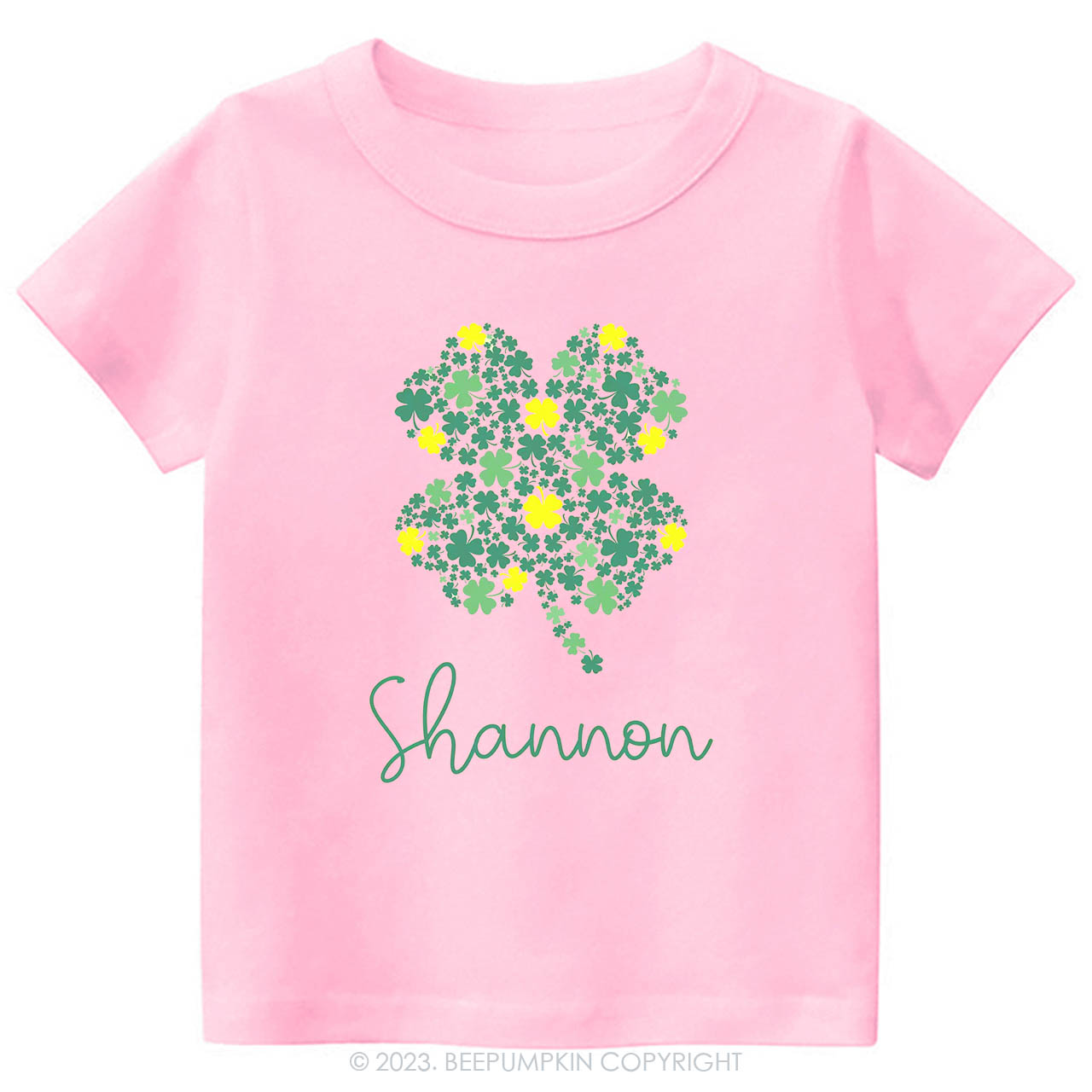 Personalized Cute Shamrock St.Patricks Day -Toddler Tees