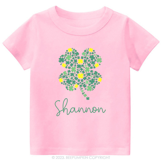 Personalized Cute Shamrock St.Patricks Day -Toddler Tees