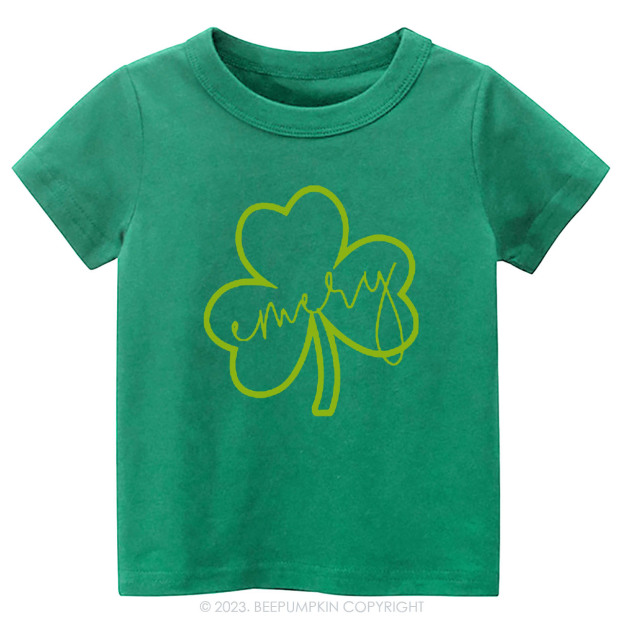 Shamrock Glitter Name St.Patricks Day -Toddler Tees
