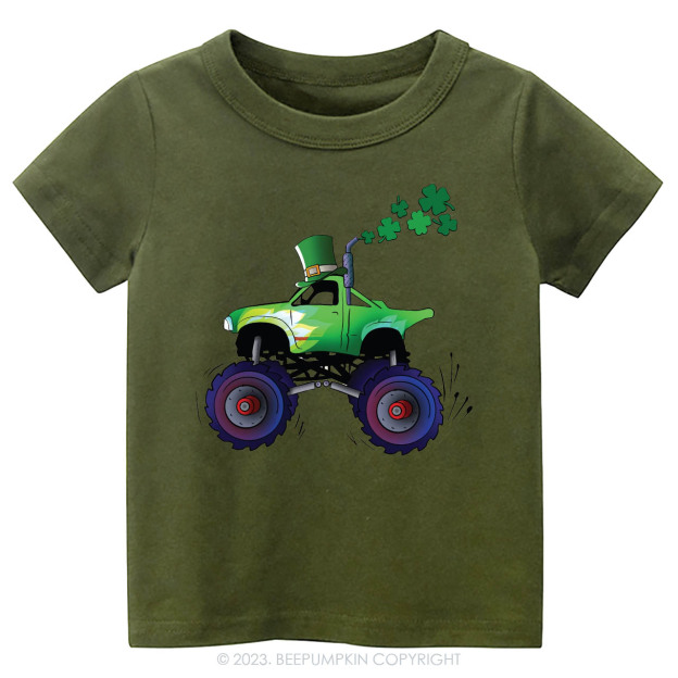 Monster Truck Crusher St.Patricks Day -Toddler Tees