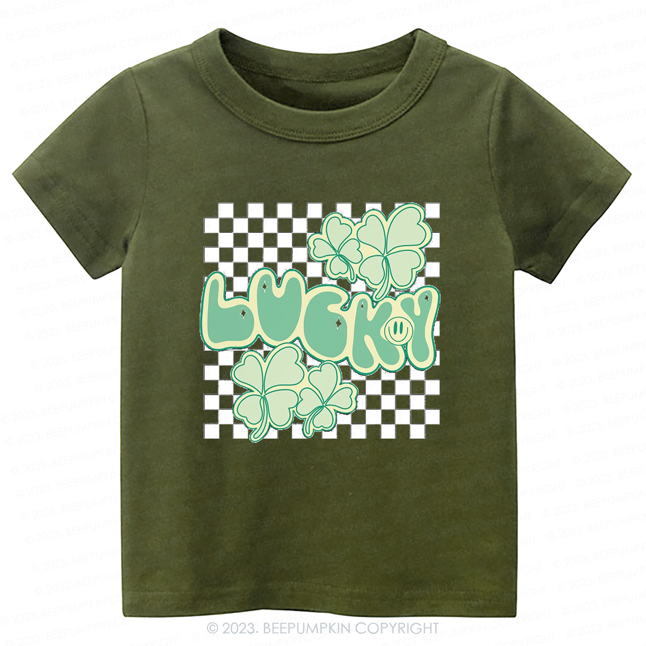 Retro Lucky Clover Leaf St.Patricks Day -Toddler Tees