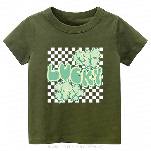 Retro Lucky Clover Leaf St.Patricks Day -Toddler Tees