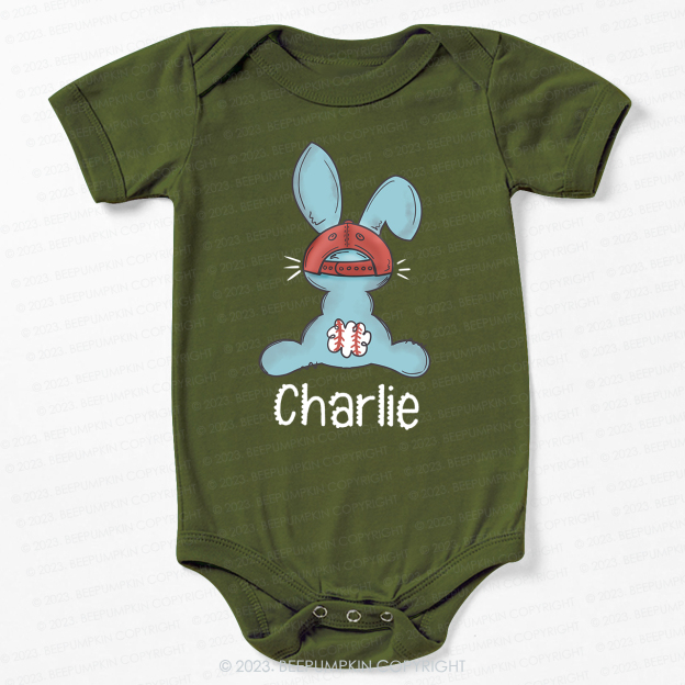 Baseball Easter Bunny Bodysuit For Baby