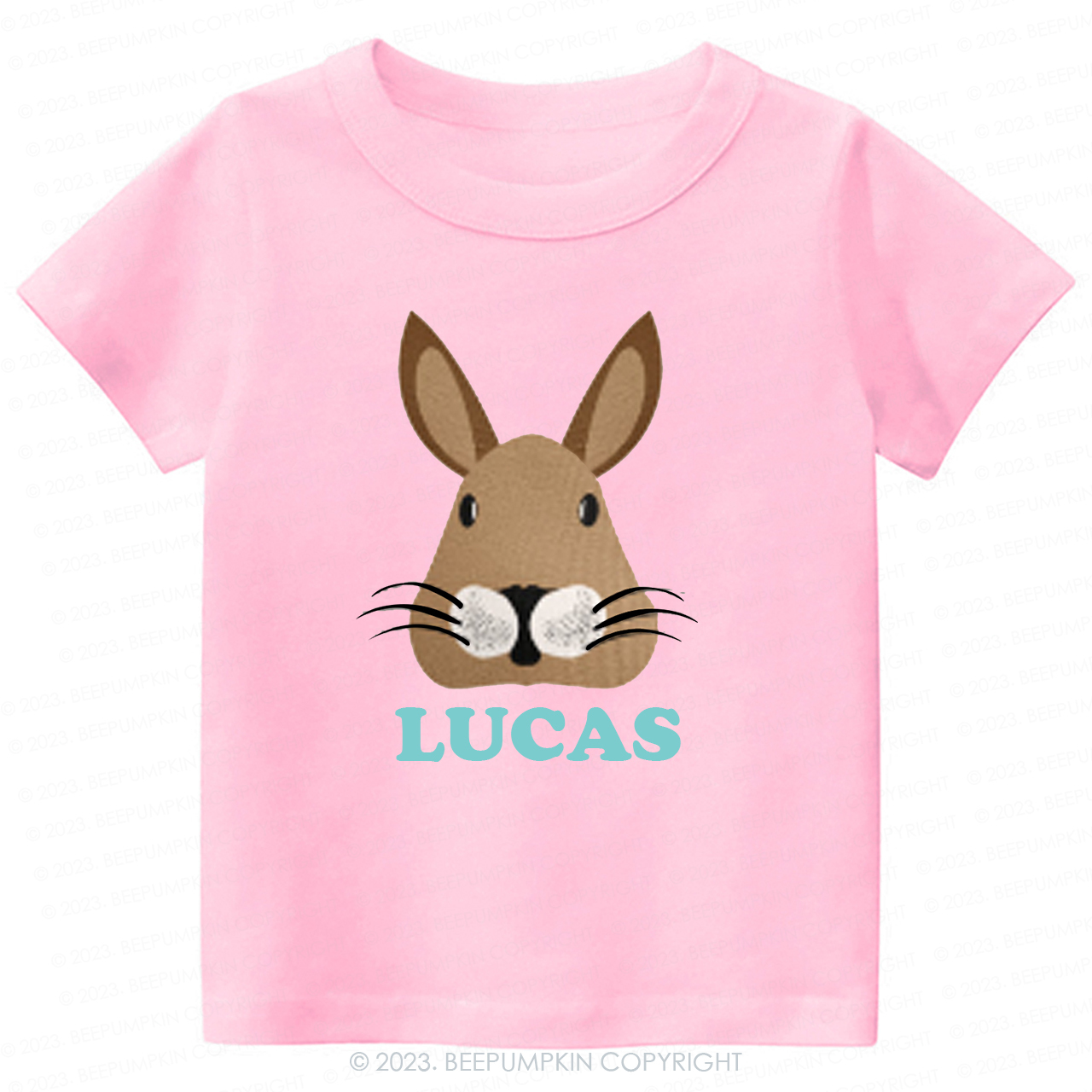Personalized Easter Brown Bunny -Toddler Tees