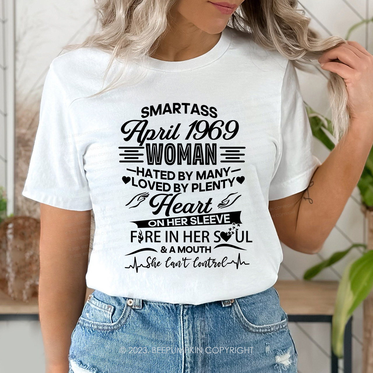 Heart On Her Sleeve Fire In Her Soul Retro T-Shirt