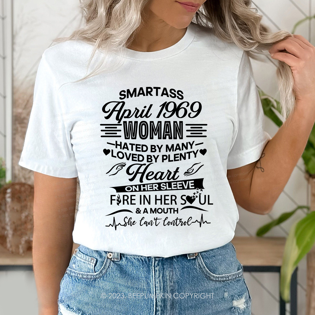 Heart On Her Sleeve Fire In Her Soul Retro T-Shirt
