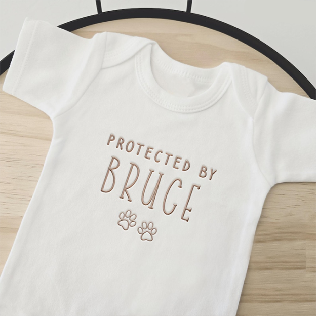 Personalized Protected By DogBodysuit For Baby 