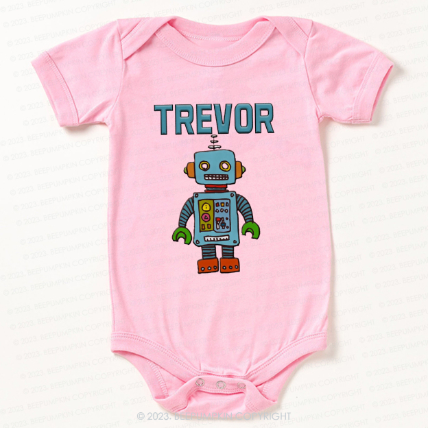 Personalized Robot Theme Bodysuit For Baby