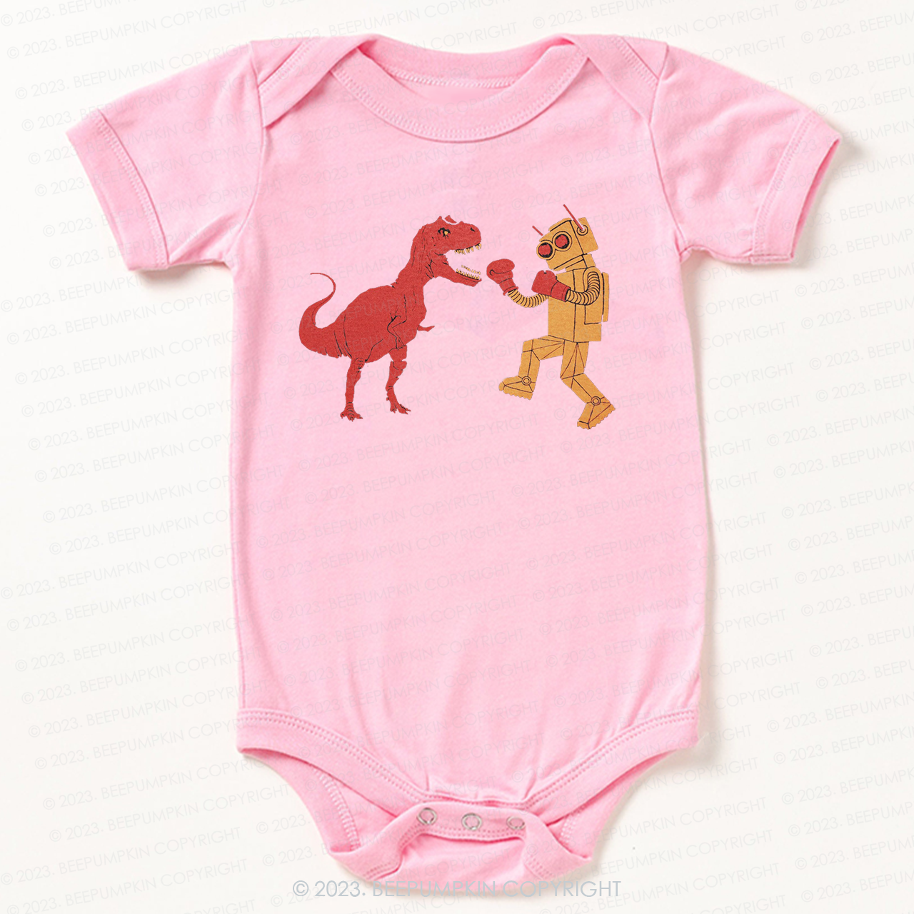Kids Dinosaur Vs Robot Bodysuit For Baby