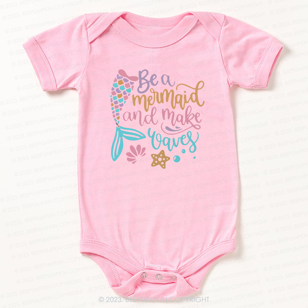 Be A Mermaid And Make Waves Bodysuit For Baby