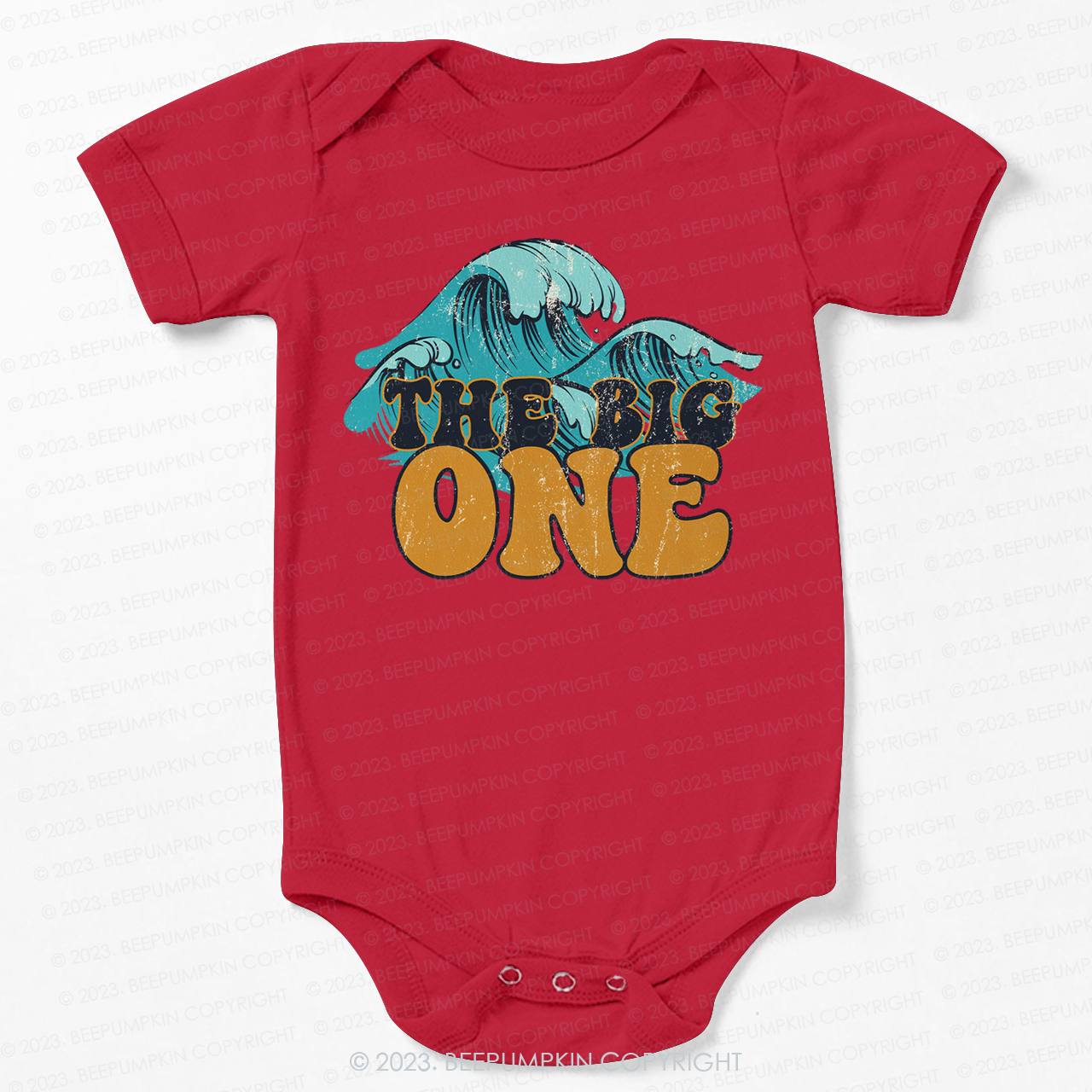 The Big One Retro Wave Birthday Bodysuit For Baby
