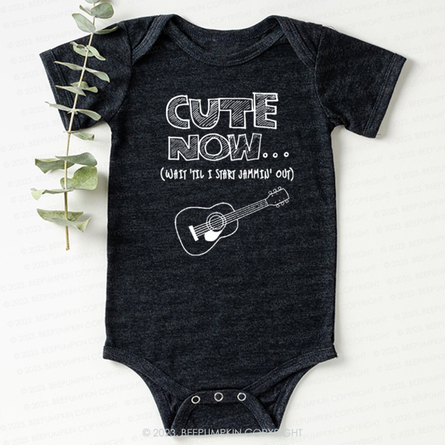 Guitar CUTE NOW Wait Til I Start Jammin Out Bodysuit For Baby