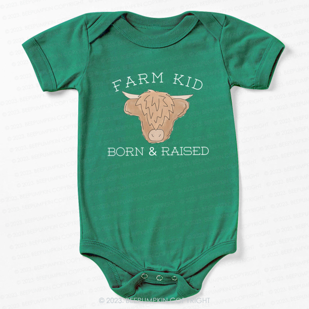 Farm Kid Born And Raised Bodysuit For Baby