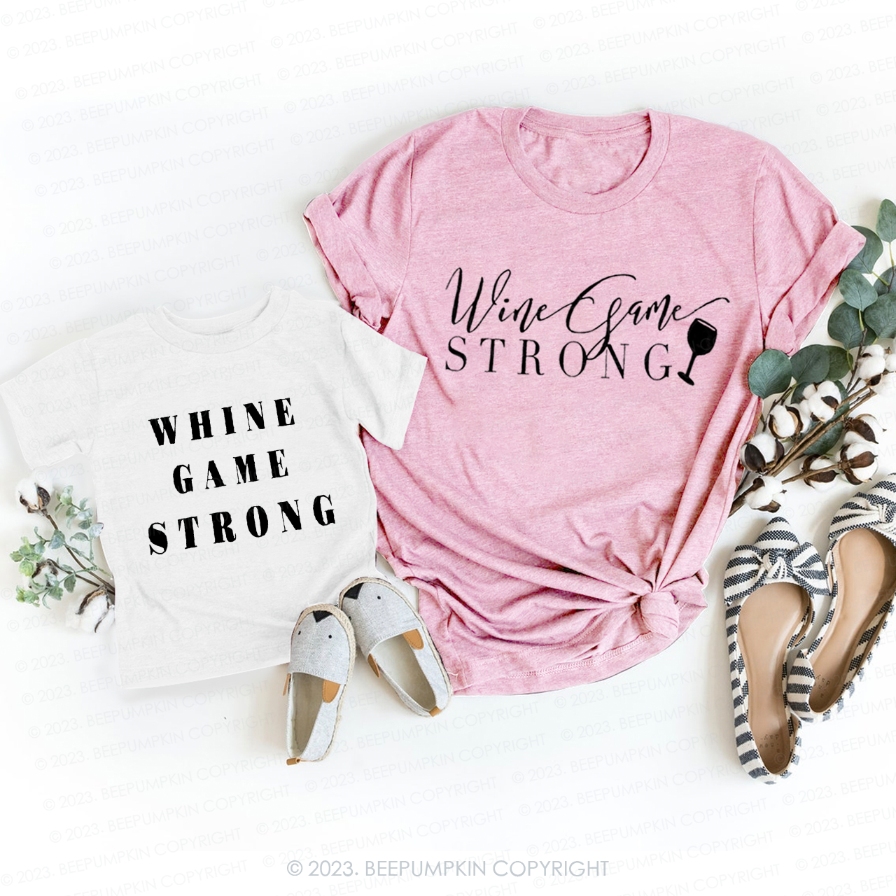 While Game Strong T-Shirts For Mom&Me