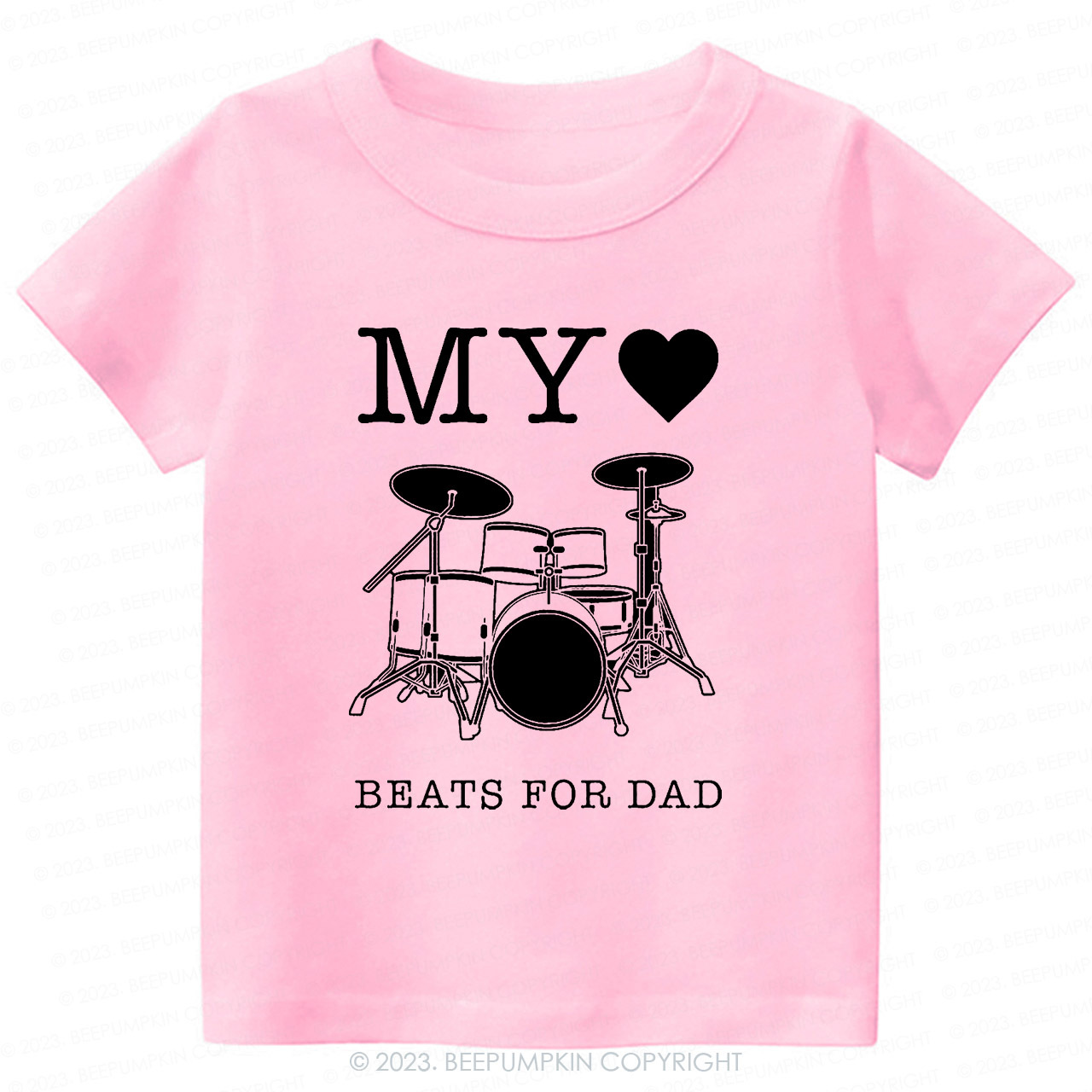My Heart Beats For Dad Kids Shirt