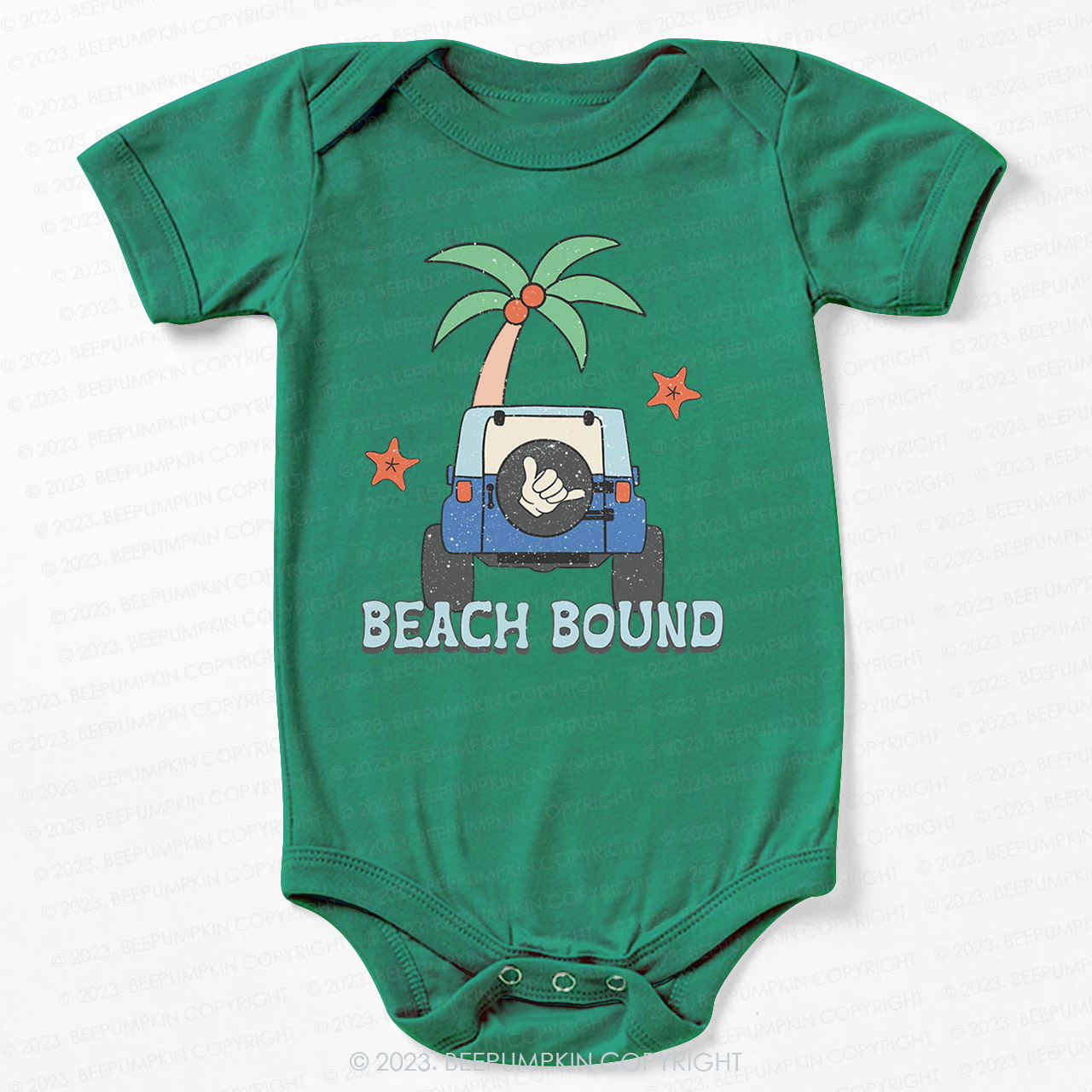 Beach Bound Car And Tree Bodysuit For Baby