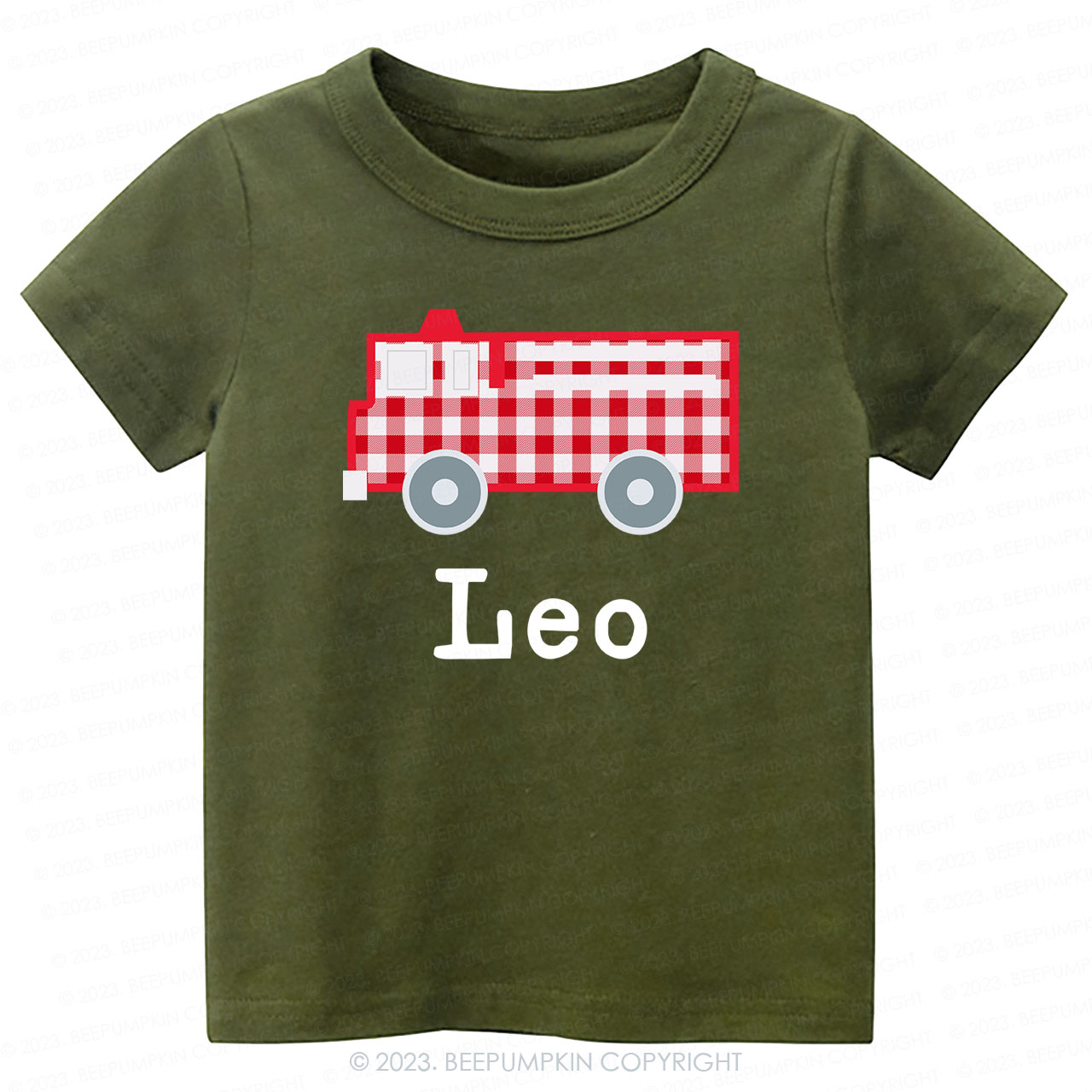 Personalized Fire Truck Shirt For Kids