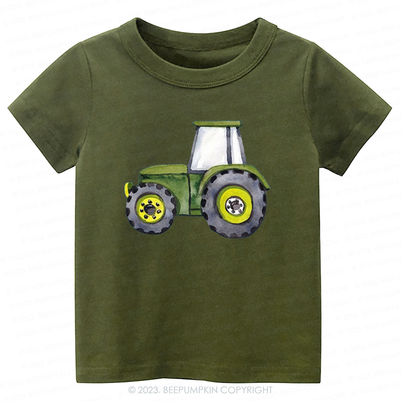 Cute Tractor Lover Shirt For Kids