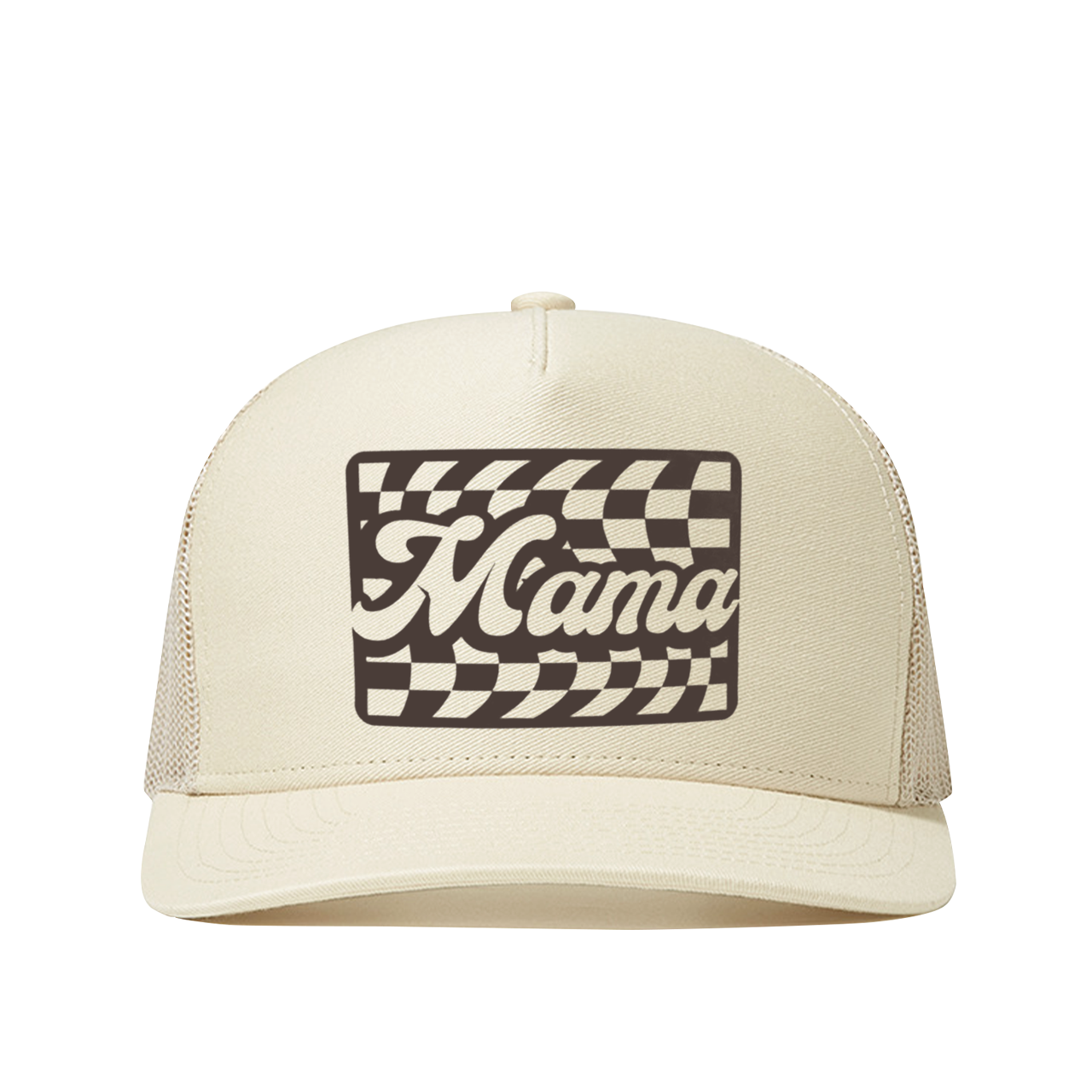 Checkerboard Mom Mama Trucker Hat