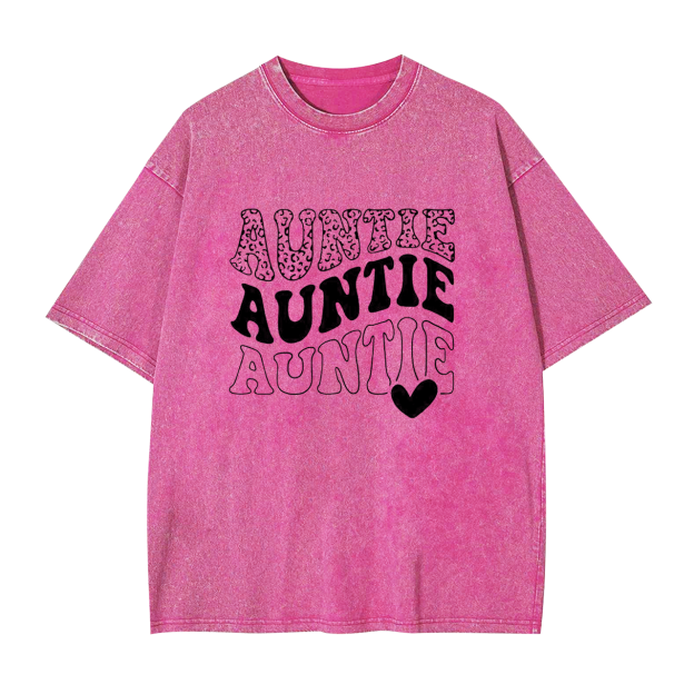  Cool Auntie leopard Aunt Washed Tees