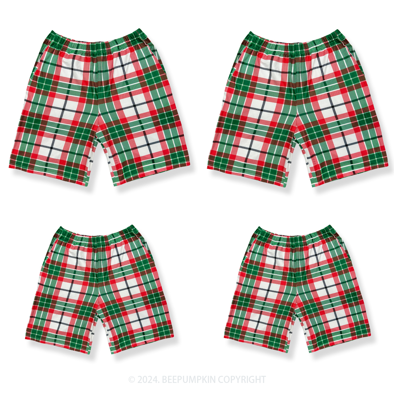 Christmas Full Print Shorts For Family Beepumpkin