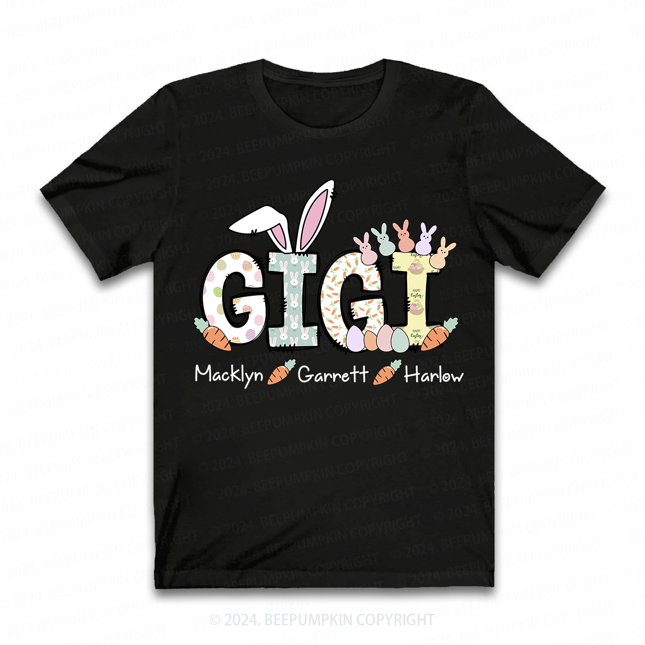 Grandma Bunny With Gigi Easter Tees