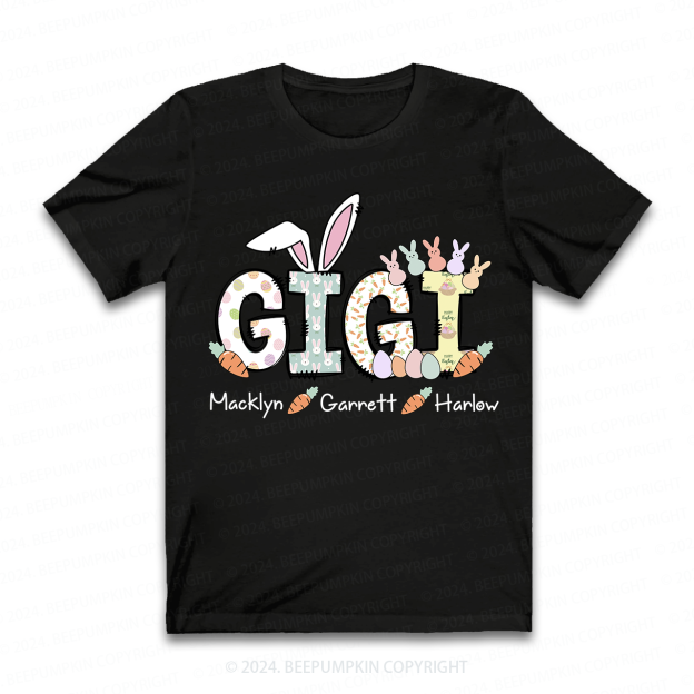 Grandma Bunny With Gigi Easter Tees