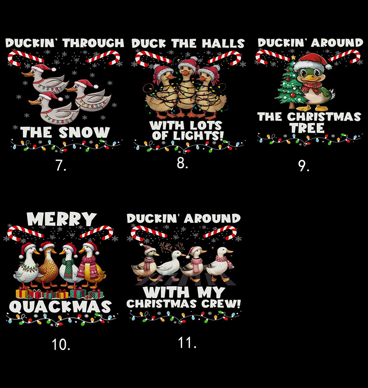 Personalized Christmas Ducks Family Matching Blue Pajamas Beepumpkin