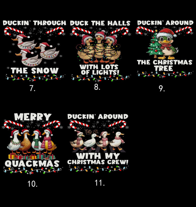 Personalized Christmas Ducks Family Matching Blue Pajamas Beepumpkin