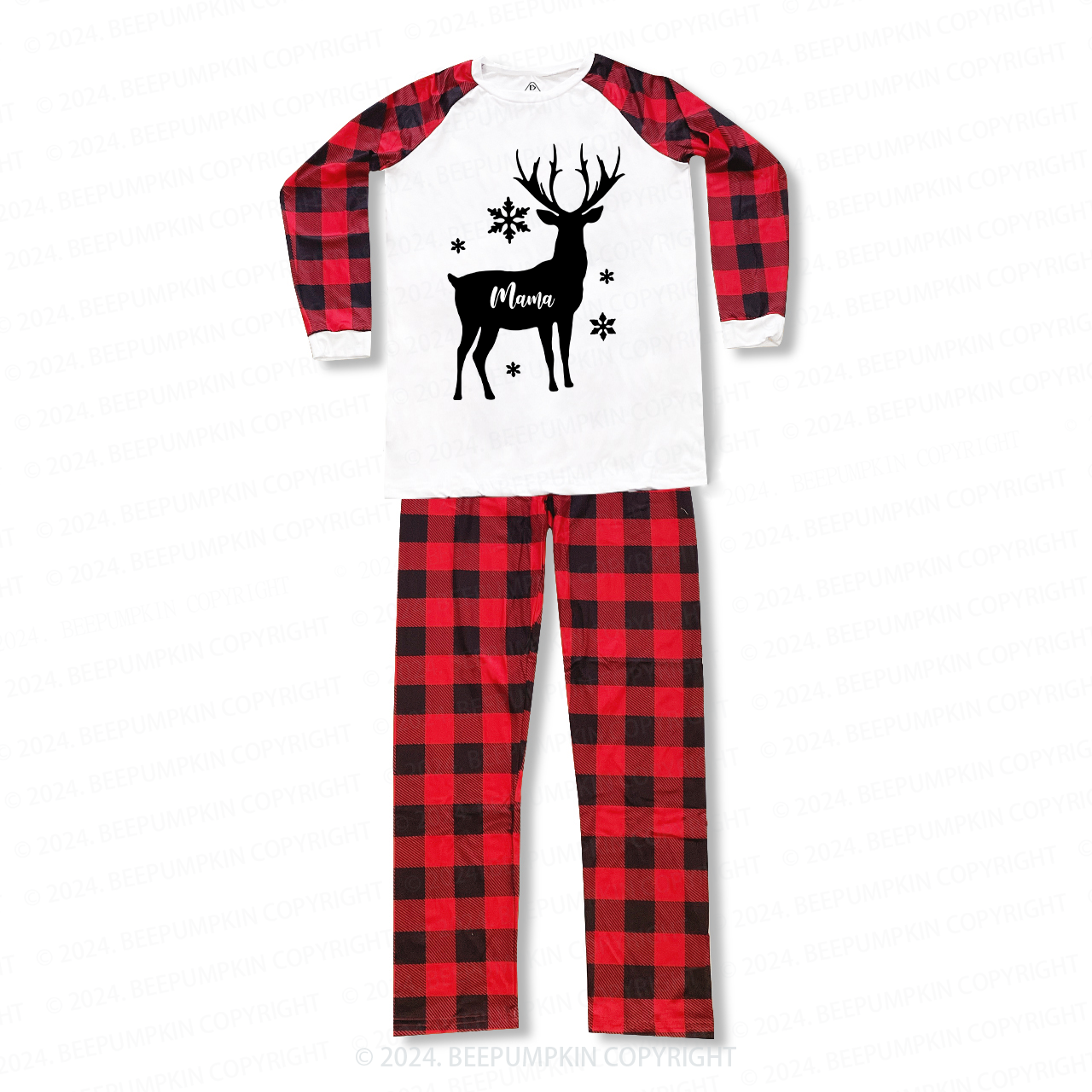 Snowflake Deer Christmas Family Matching Pajamas