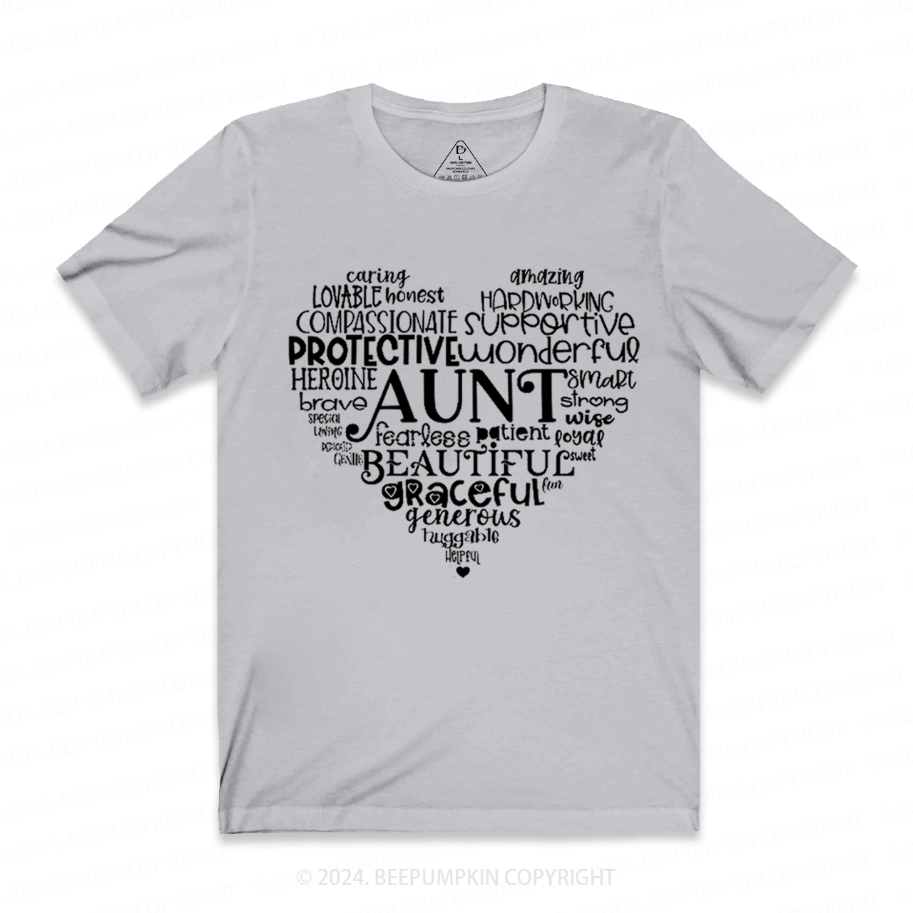 Aunt Heart Best Auntie T-Shirts 