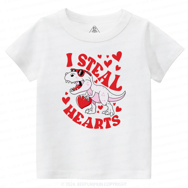 I Steal Hearts Valentine's Day Toddler&Kids Tees Beepumpkin